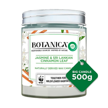 Air Wick Candela Botanica foglie di gelsomino e cannella 500g