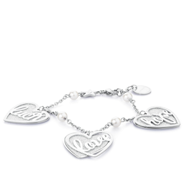 Brosway Bracciale sparkling con ciondoli a cuore