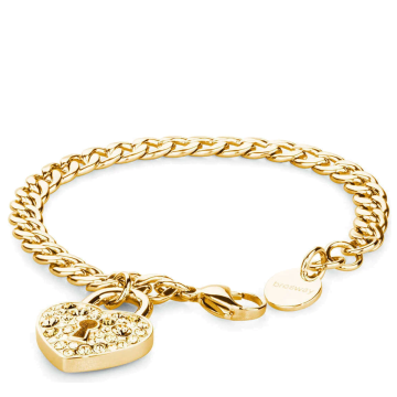 Brosway Bracciale Private in acciaio con lucchetto a cuore