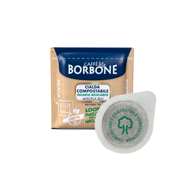 Caffè Borbone 50 cialde ESE44 con filtro in carta Miscela Blu