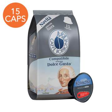 Caffè Borbone 15 capsule compatibili DolceGusto Miscela Nera