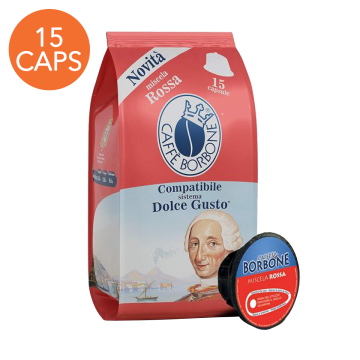 Caffè Borbone 15 capsule compatibili DolceGusto Miscela Rossa