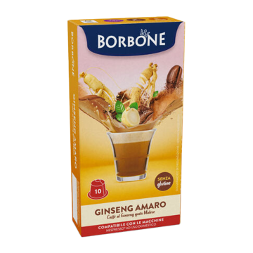 Caffè Borbone 10 Capsule Ginseng Amaro Compatibili Nespresso