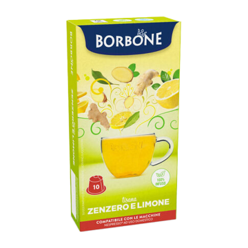 Caffè Borbone 10 Capsule Tisana Zenzero Limone Compatibili Nespresso