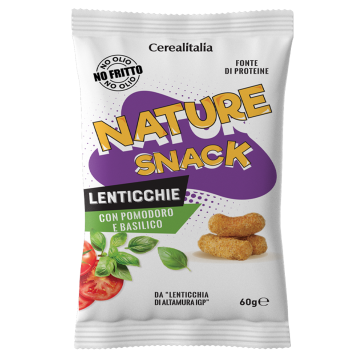 Cerealitalia Snack Lenticchie con Pomodoro e Basilico 60g