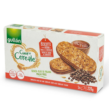 Gullón Biscotti con Avena e gocce di cioccolato 5x44g