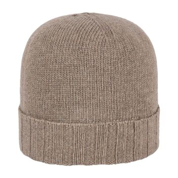 Hat You Cuffia Misto Cashmere Risvolto Marrone