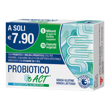 Lineaact Probiotico Act 15 Capsule Vegetali Flora Batterica