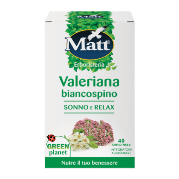 Matt Erboristeria Valeriana Biancospino integratore 40 Compresse