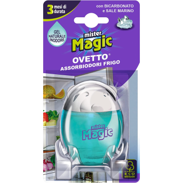 Mister Magic Ovetto Assorbiodori Frigo con Bicarbonato e Sale Marino 40g