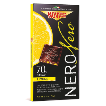 Novi Nero Nero 70% Extra Fondente al limone 75g