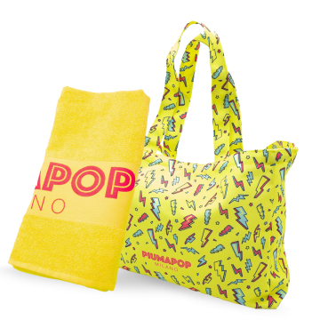 Piumapop Bag con Telo Mare Giallo