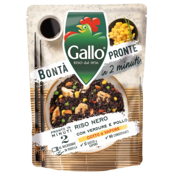 Riso Gallo Riso Nero Con Verdure e Pollo 220g