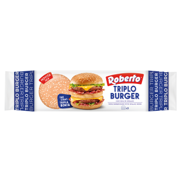 Roberto Alimentari Triplo Burger di sesamo 240g