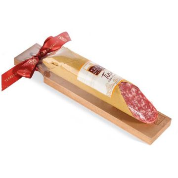 Terre Ducali Salame Contadino Tino Tagliere Legno 350g