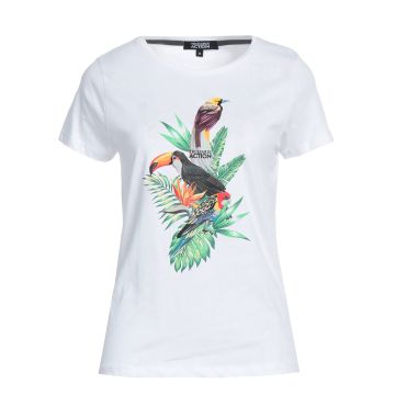 Trussardi Action T-Shirt Jungle Jersey Bianco