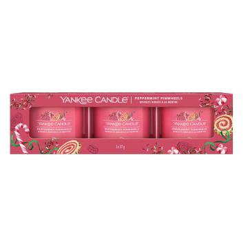 Yankee Candle Set Candele 3x37g Peppermint Pinwheels